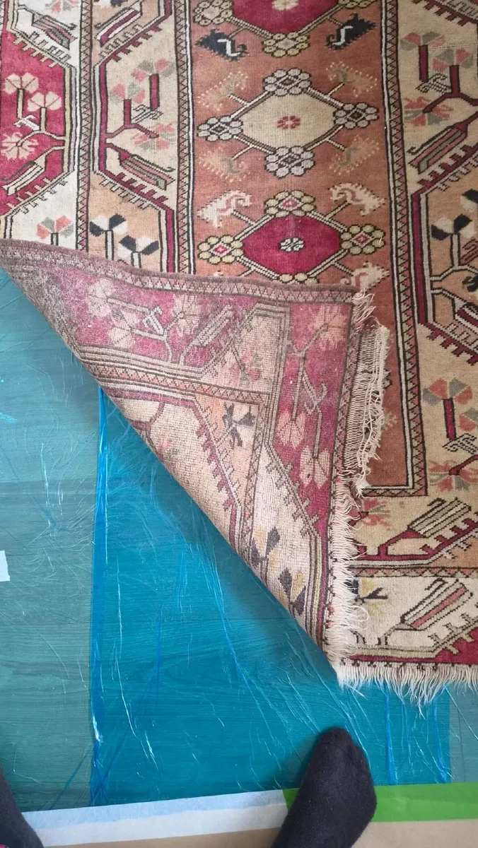 Vintage Hand Woven Turkish Rug - Image 2