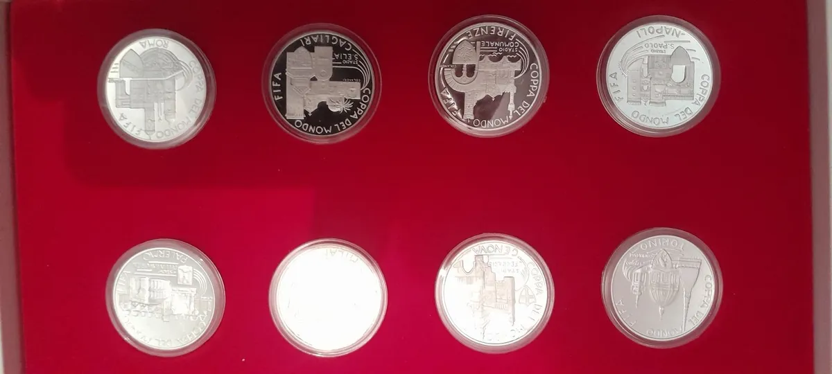 ITALIA 90 WORLD CUP SILVER COINS - Image 4