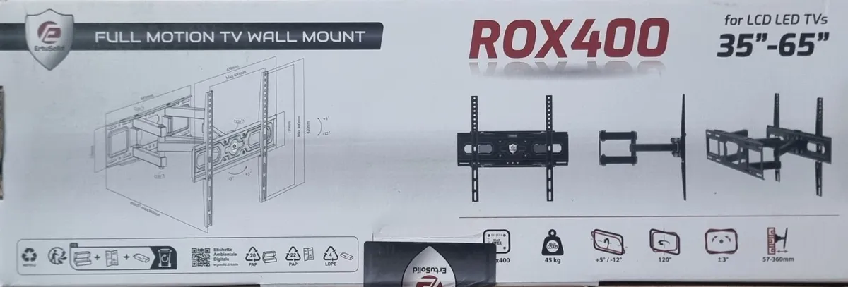Tv Wall Mount Bracket Tilt  Full Motion 35"-65" - Image 2