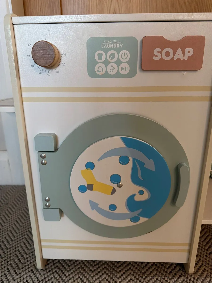 Kids wooden toy washing machine - Image 2