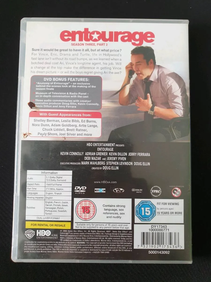 Entourage Season 3 Three Series Third Part Two DVD - Image 2