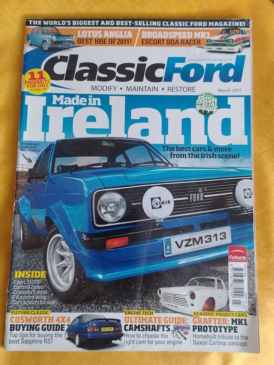 RARE IRISH SPECIAL CLASSIC FORD MAGAZINE 2011. - Image 1