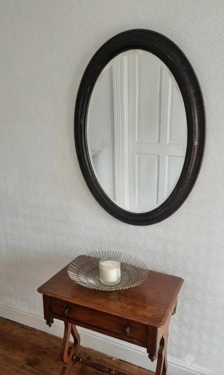 Vintage Oval Wall Mirror - Image 1