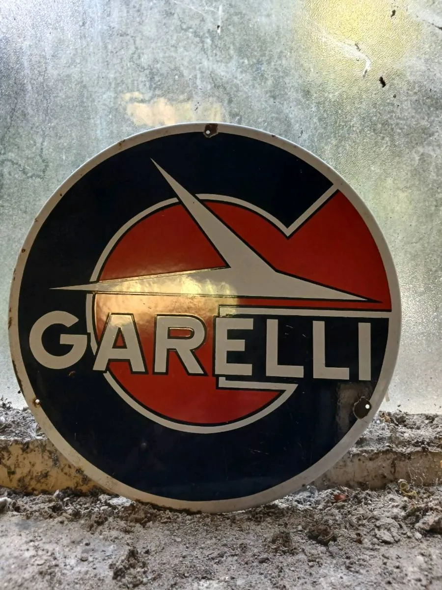 Vintage Garelli dealership sign - Image 1