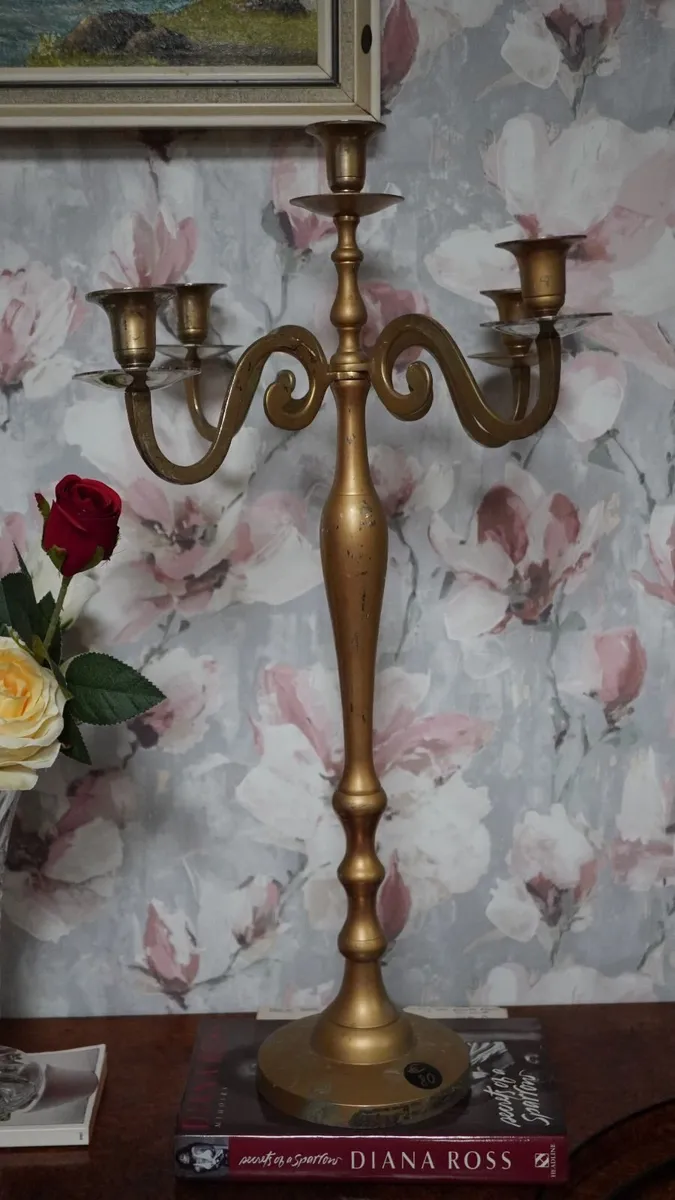 Pair of Vintage 5-Light Candelabra - Image 2