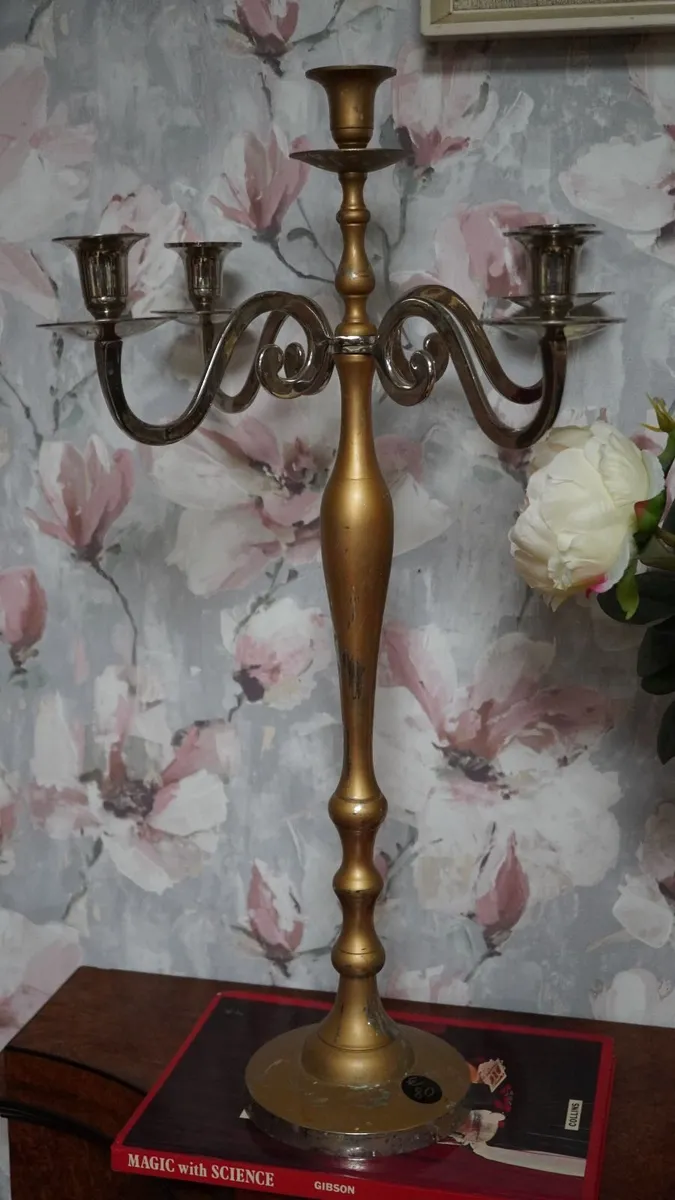 Pair of Vintage 5-Light Candelabra - Image 3