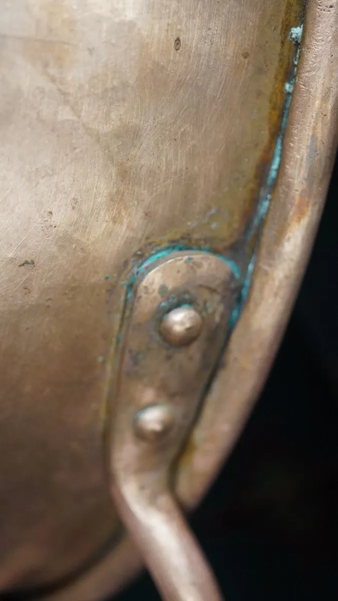 Large French Copper Preserving Pan - Image 3