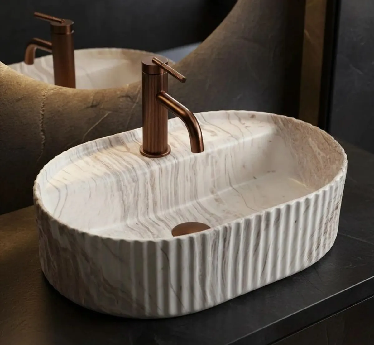 Stone Effect Countertop Basin - Image 1