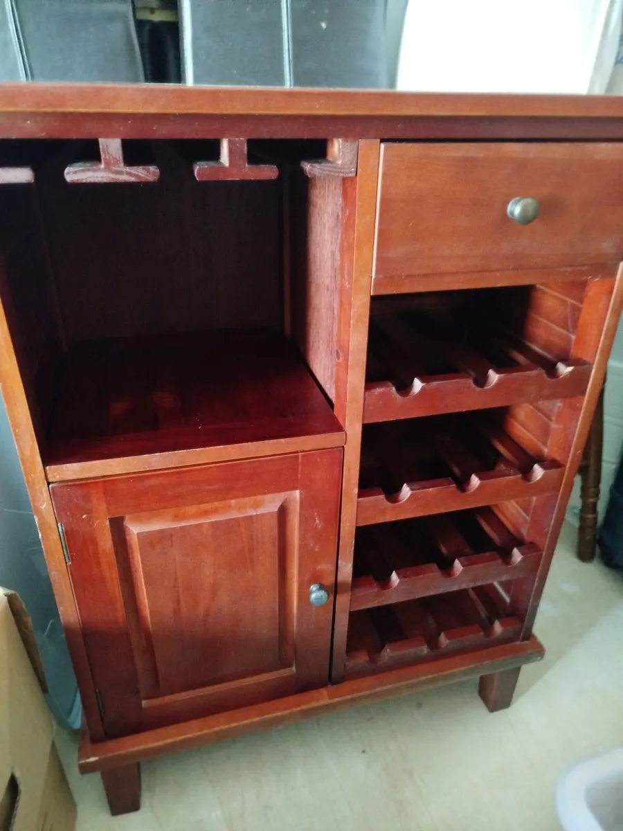 Wooden wine bar & storage - Image 1