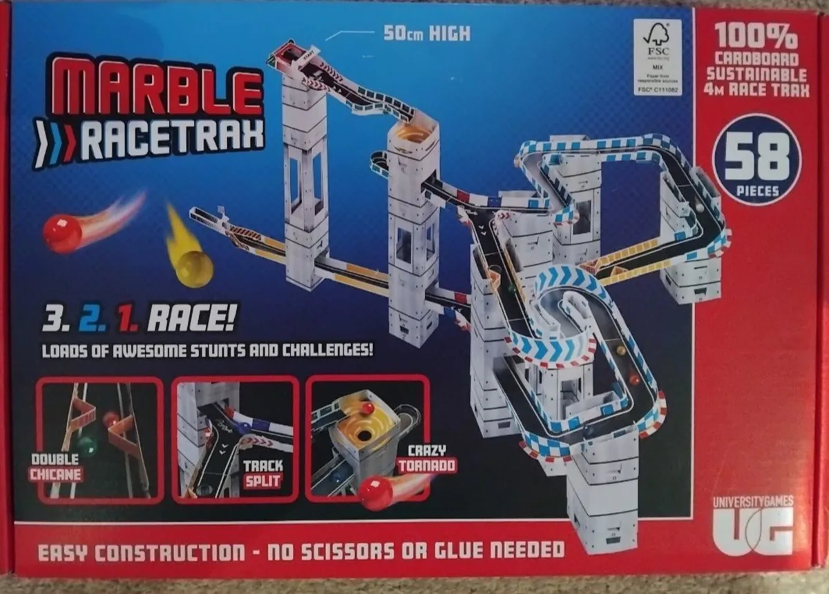 New in sealed box Marble Racetrax - 58 piece - Image 1