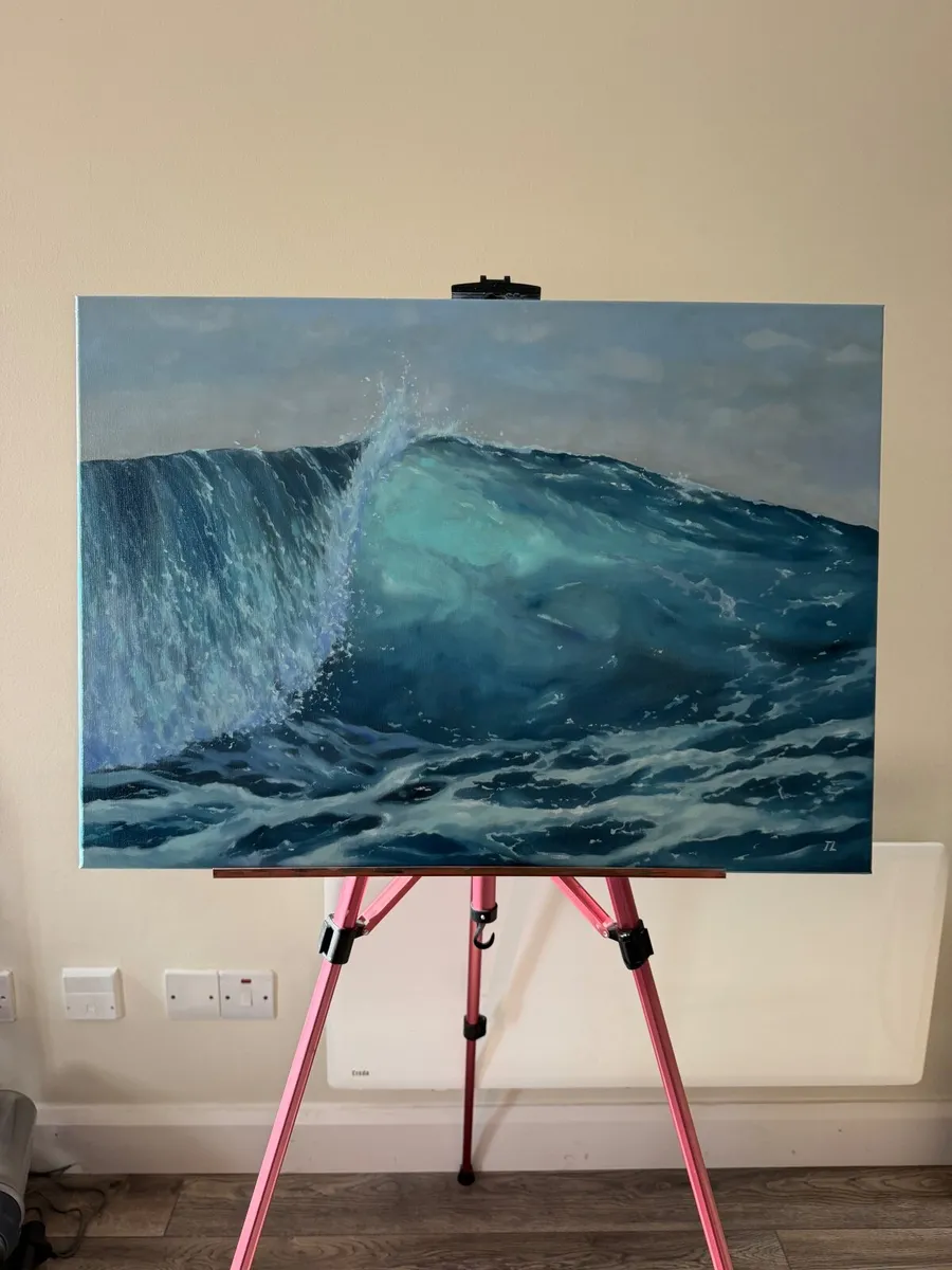 ORIGINAL OIL PAINTING, Seascape Wave  Wall Art - Image 3