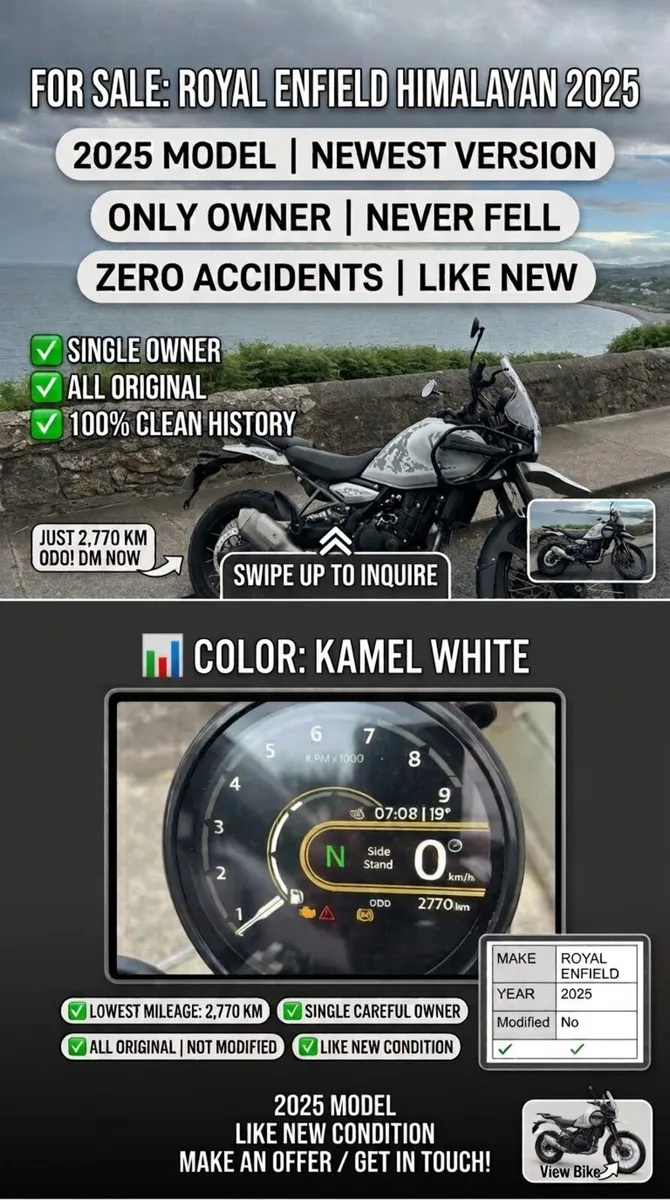 ROYAL ENFIELD Himalayan 2025 kamel white - Image 1