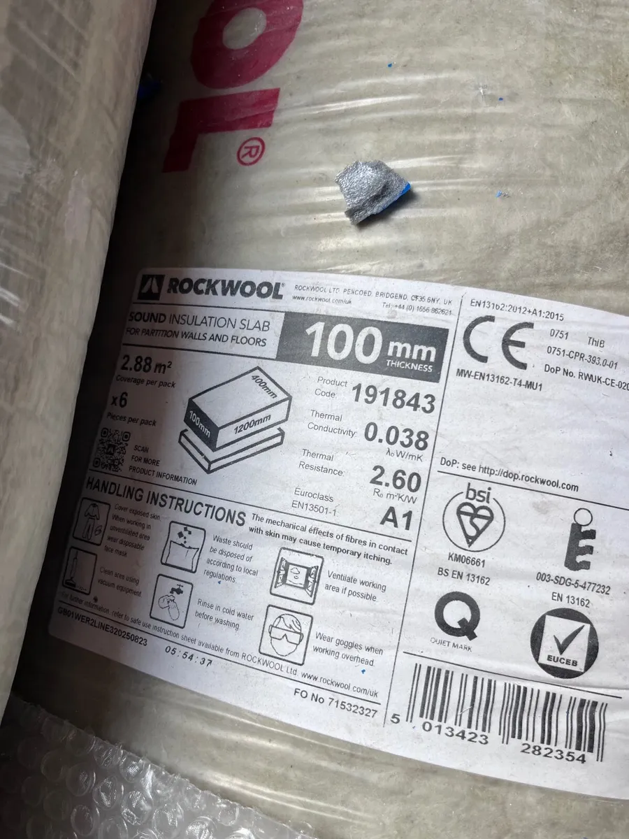 Rockwool sound insulation 100mm - Image 2