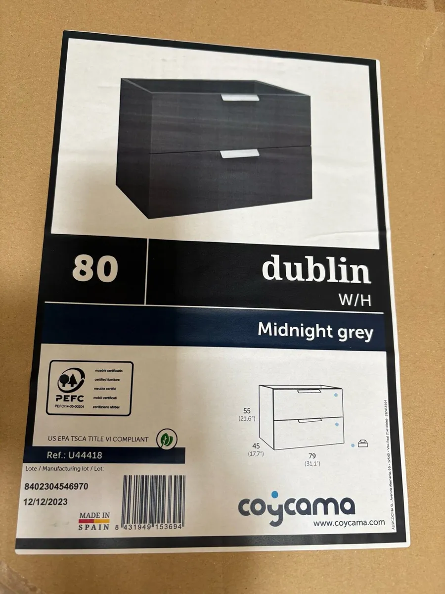 Coycama Dublin 80cm Wall Hung Vanity Unit - Image 1