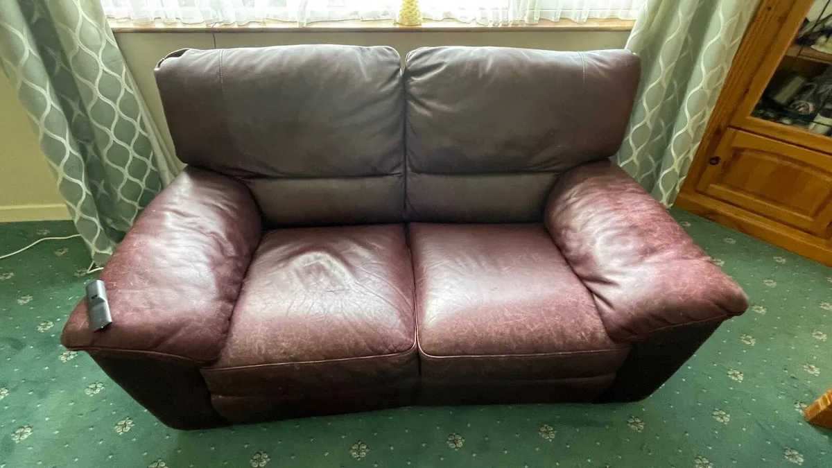 2 seater leather sofa