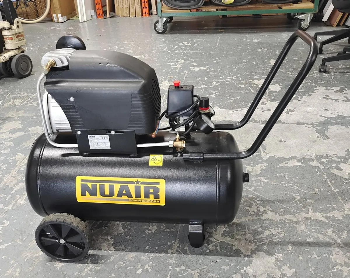 Nuair 50L Air Compressor 2HP – 8 Bar – 230V - Image 1