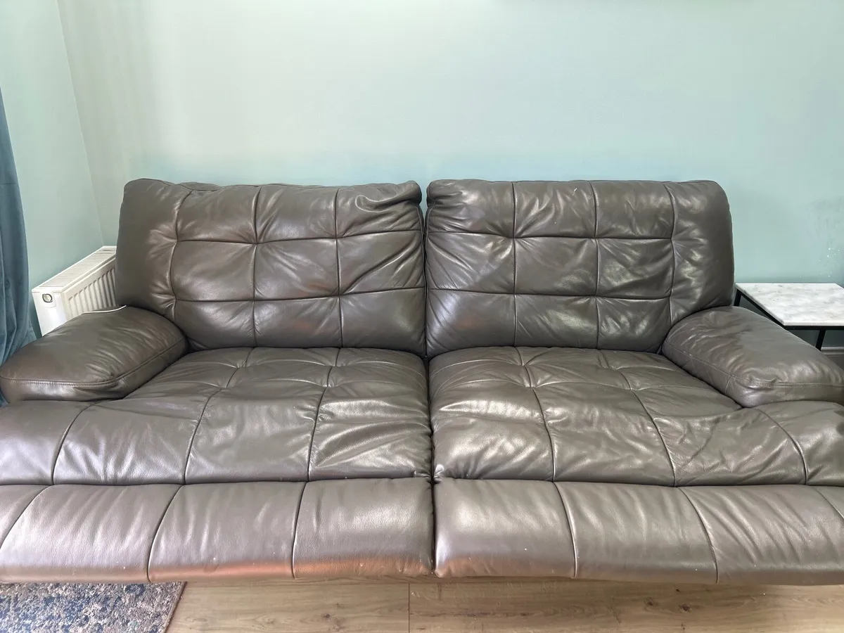 Genuine leather couch - Image 2