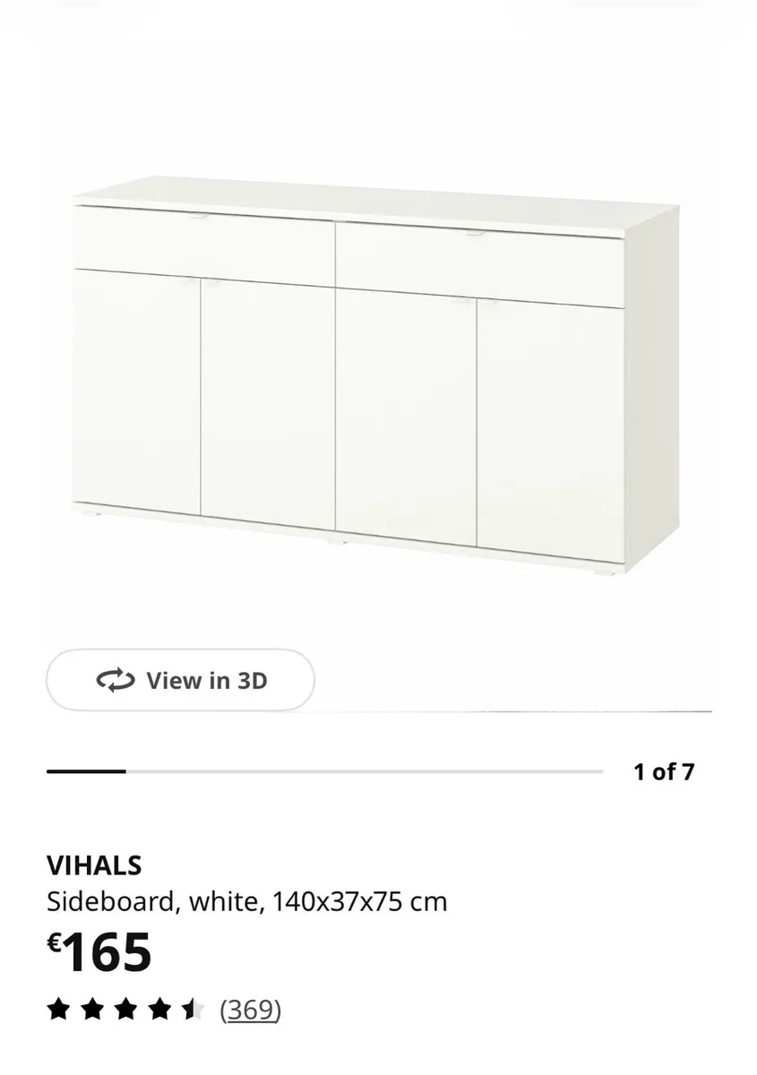 IKEA VIHALS Sideboard / Storage Unit – White - Image 3