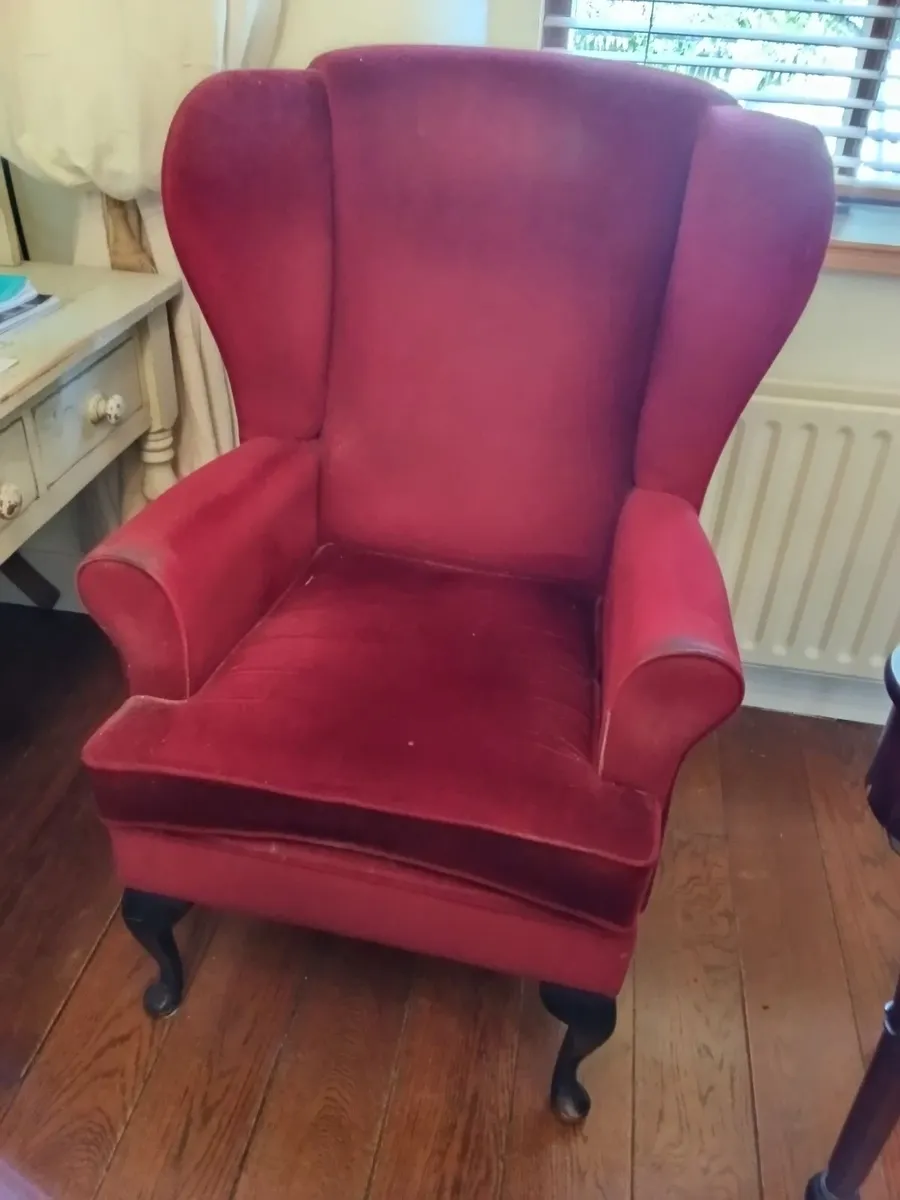 Antique wingback chair - Image 2