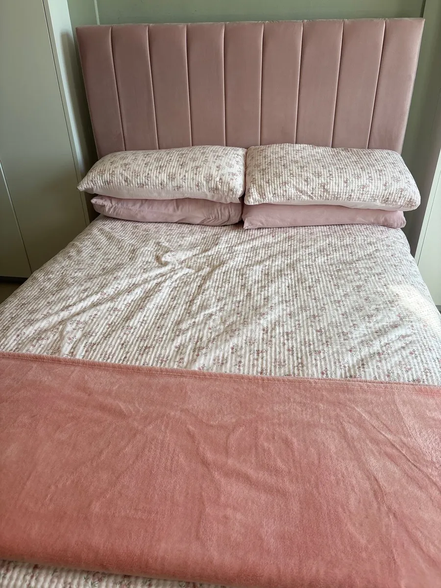 pink upholstered ottoman bed - Image 1