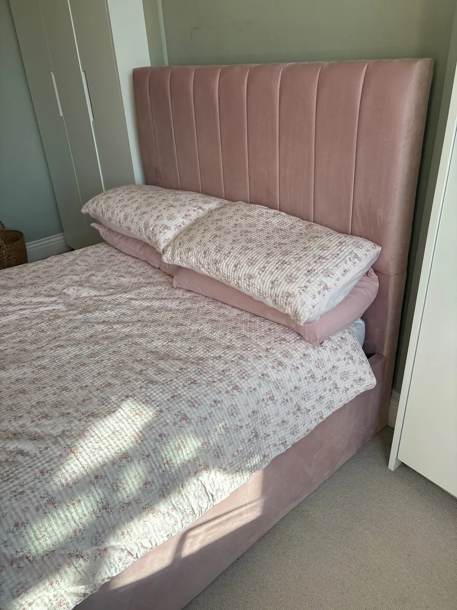 pink upholstered ottoman bed - Image 2