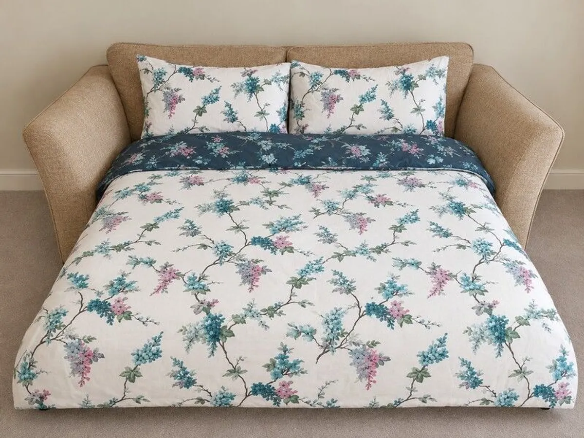 M&S Cream Fabric 3-Seater Sofa Bed - Image 4