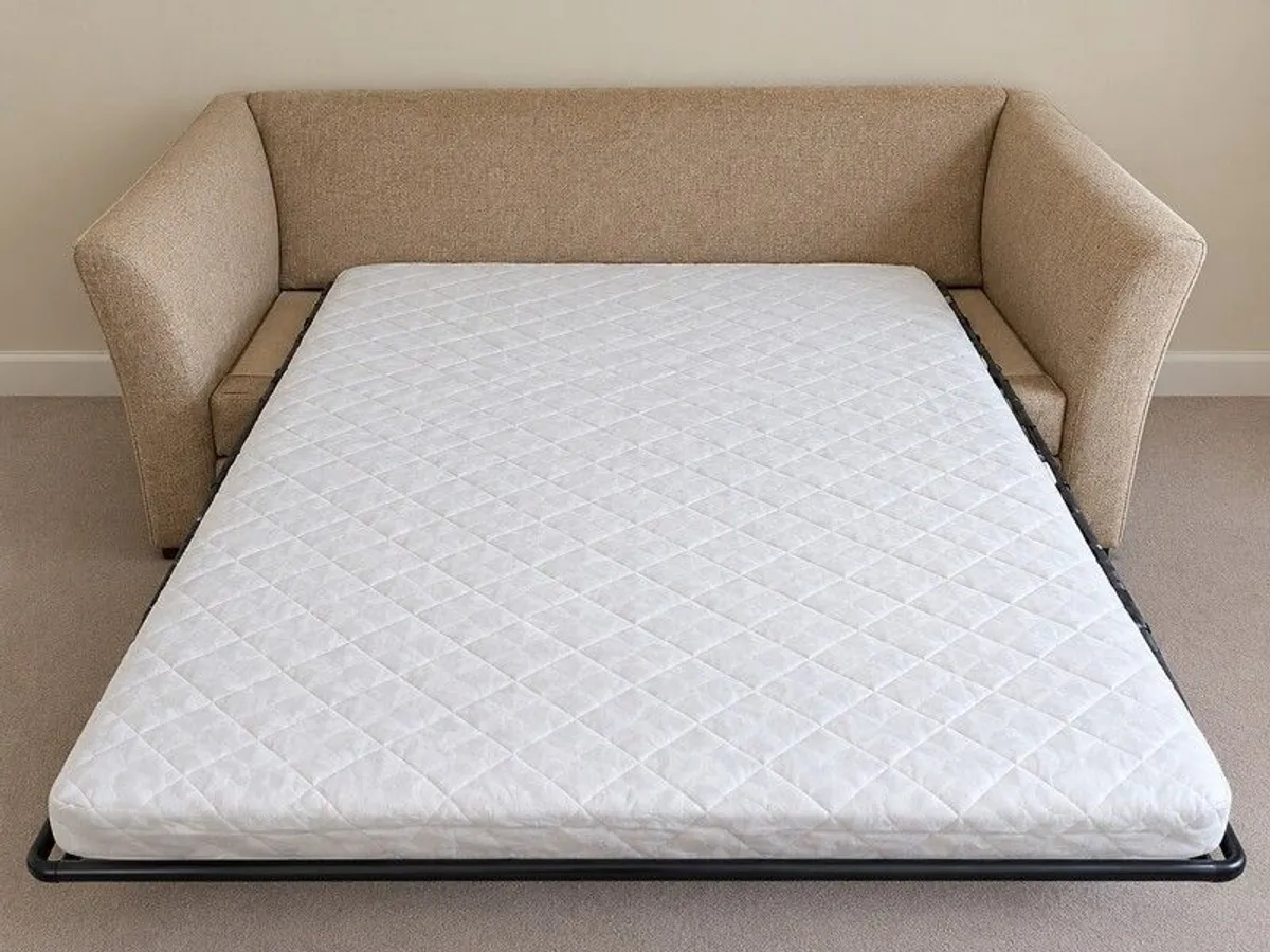 M&S Cream Fabric 3-Seater Sofa Bed - Image 3