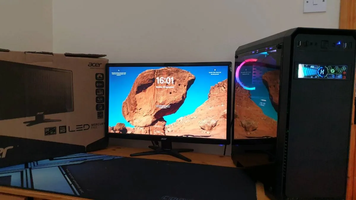 High‑End Workstation PC + 24" Acer Monitor - Image 1