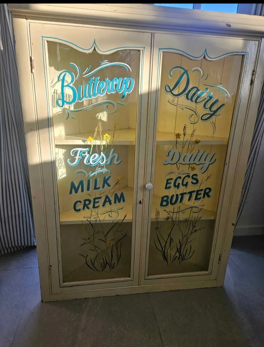 Vintage Wall Cupboard – Hand-Painted Sign-Written - Image 1