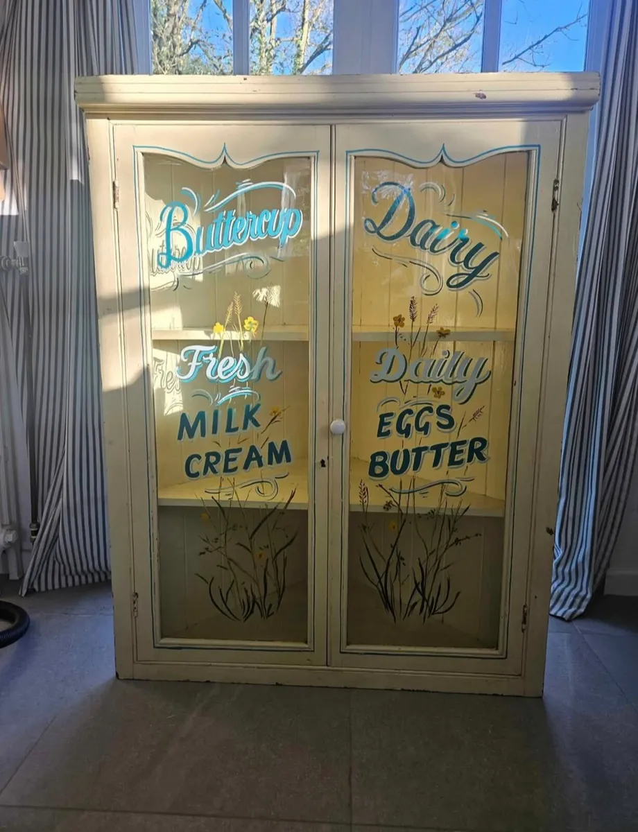 Vintage Wall Cupboard – Hand-Painted Sign-Written - Image 4
