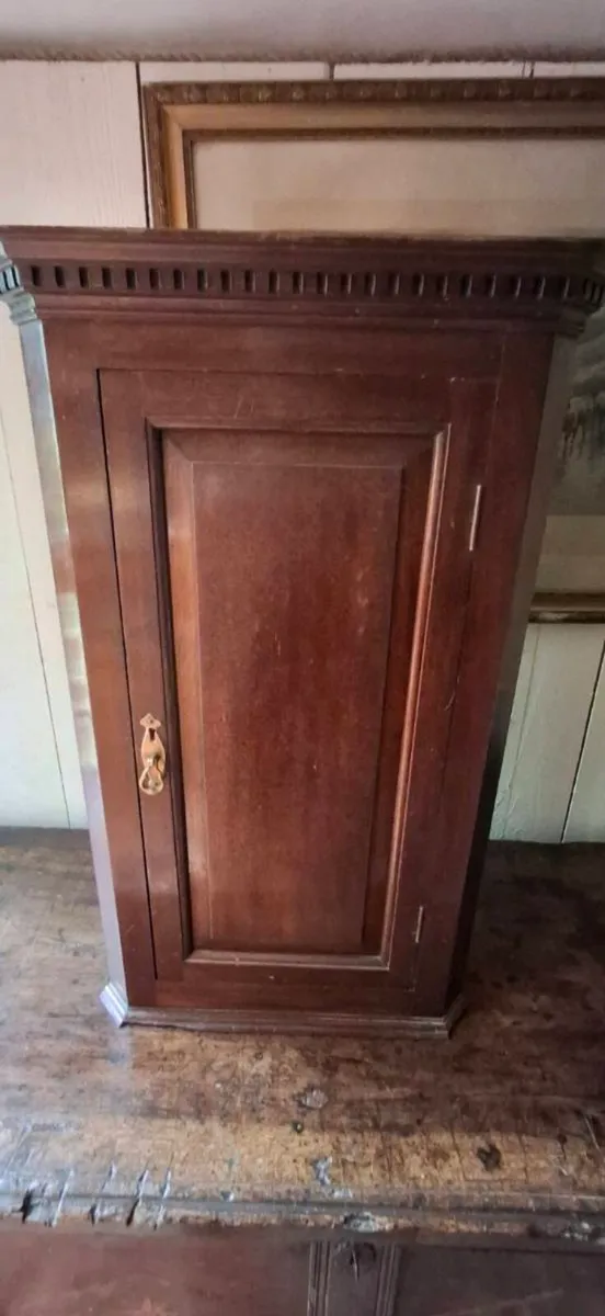 Antique Corner Cabinet - Image 1