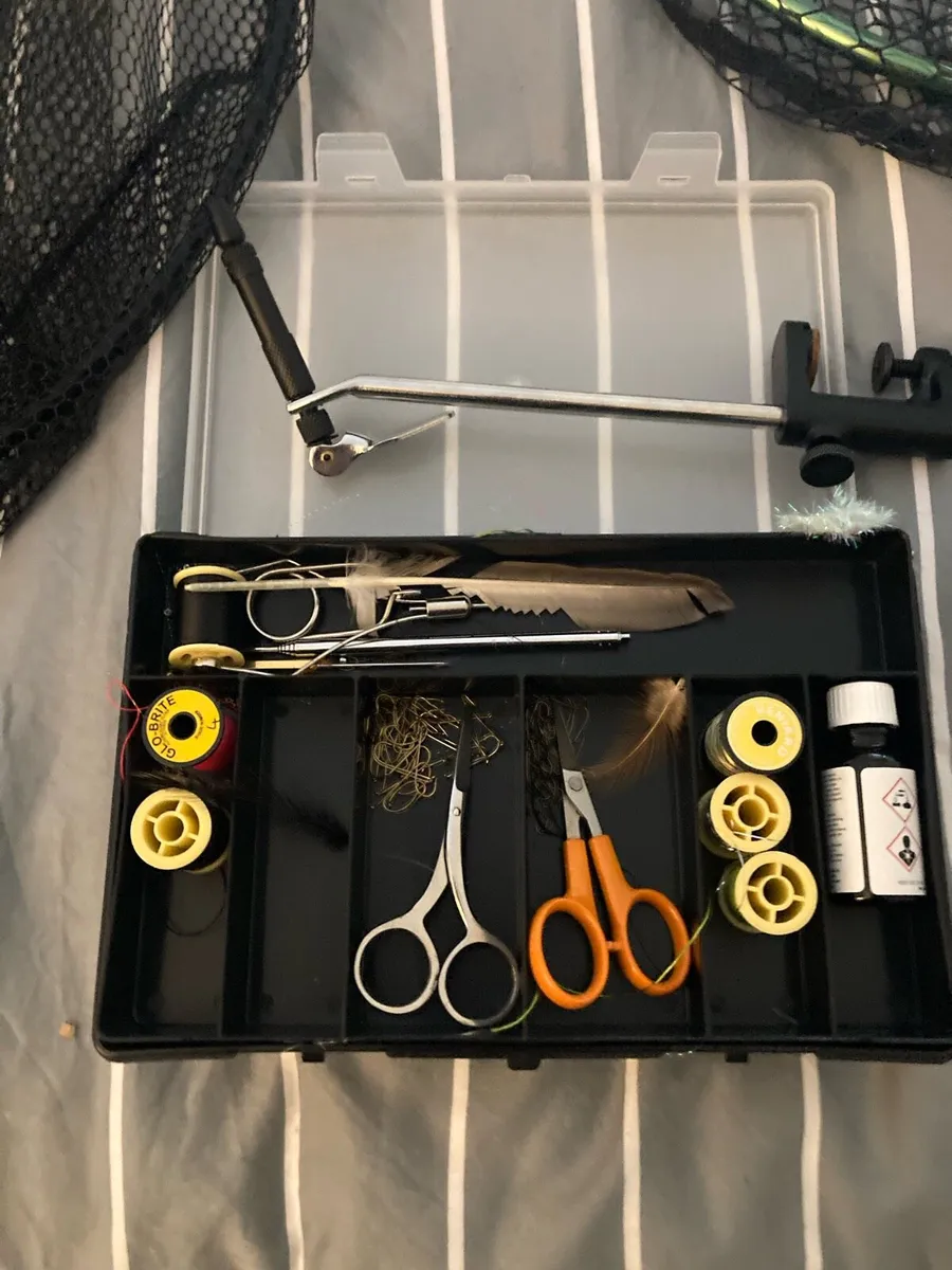 Fishing nets and fly tying gear - Image 4