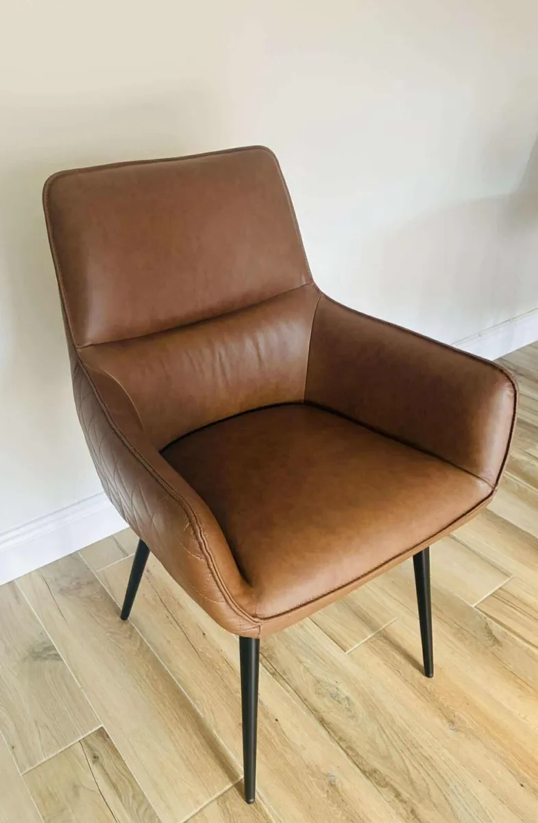 x4 New Becky genuine leather chairs - Image 2