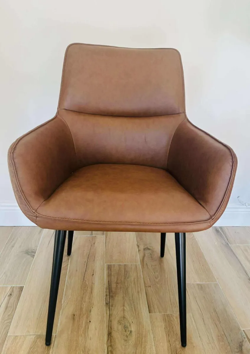 x4 New Becky genuine leather chairs - Image 3