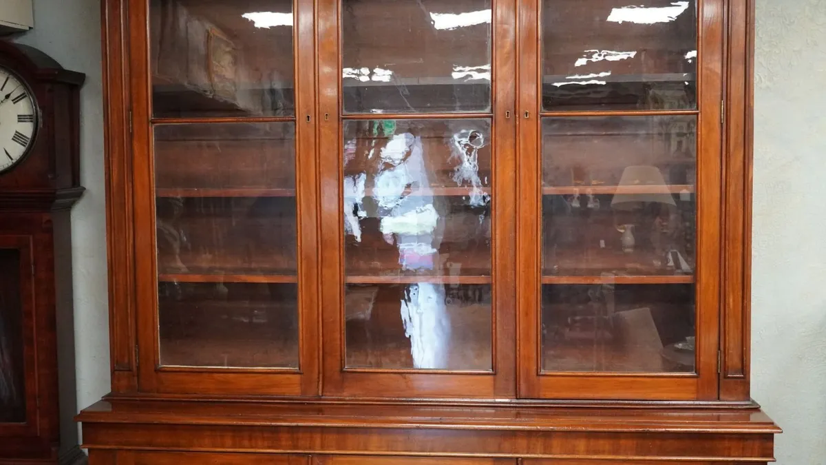 Victorian Mahogany Library Bookcase - Image 4