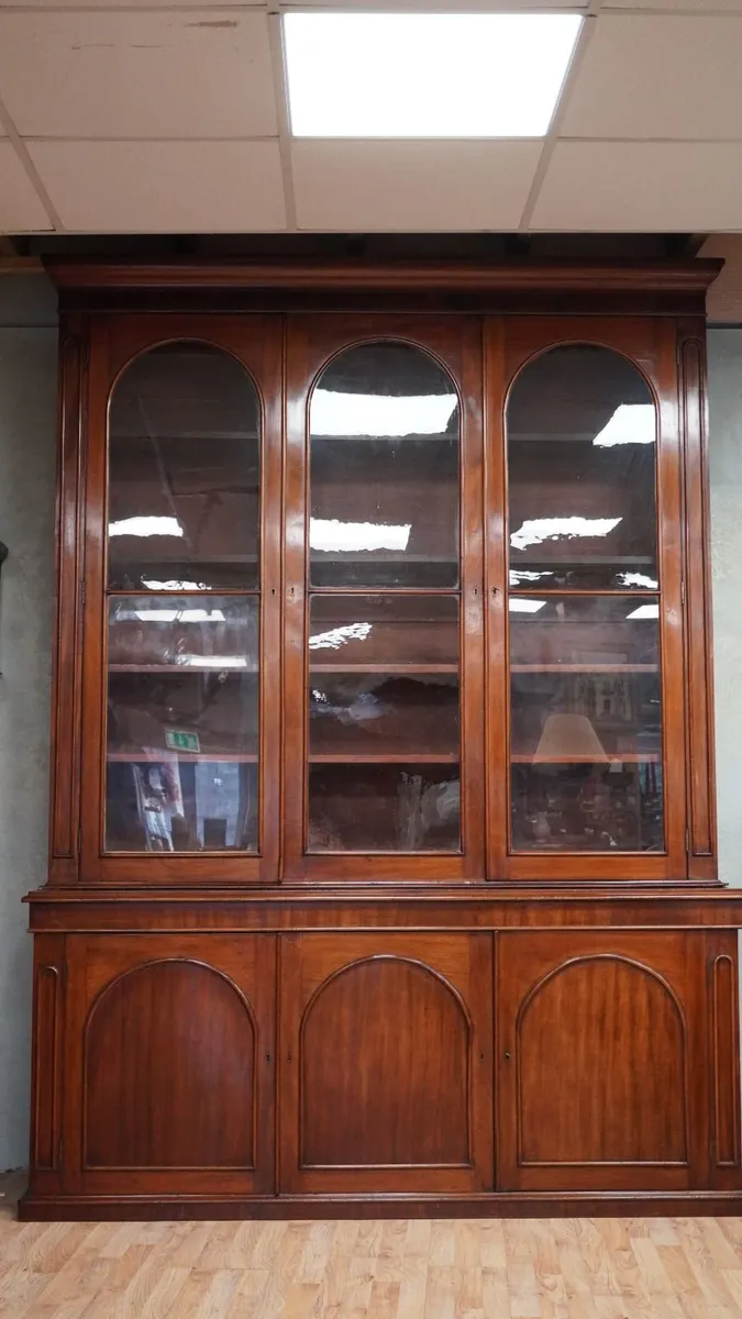 Victorian Mahogany Library Bookcase - Image 2