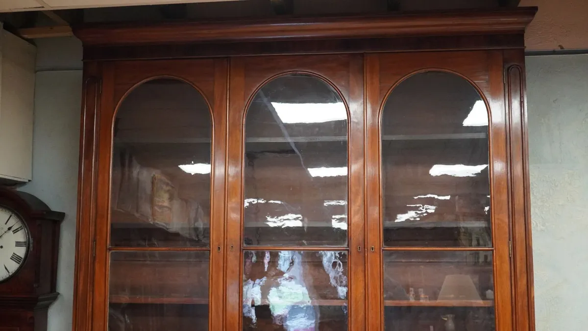 Victorian Mahogany Library Bookcase - Image 3