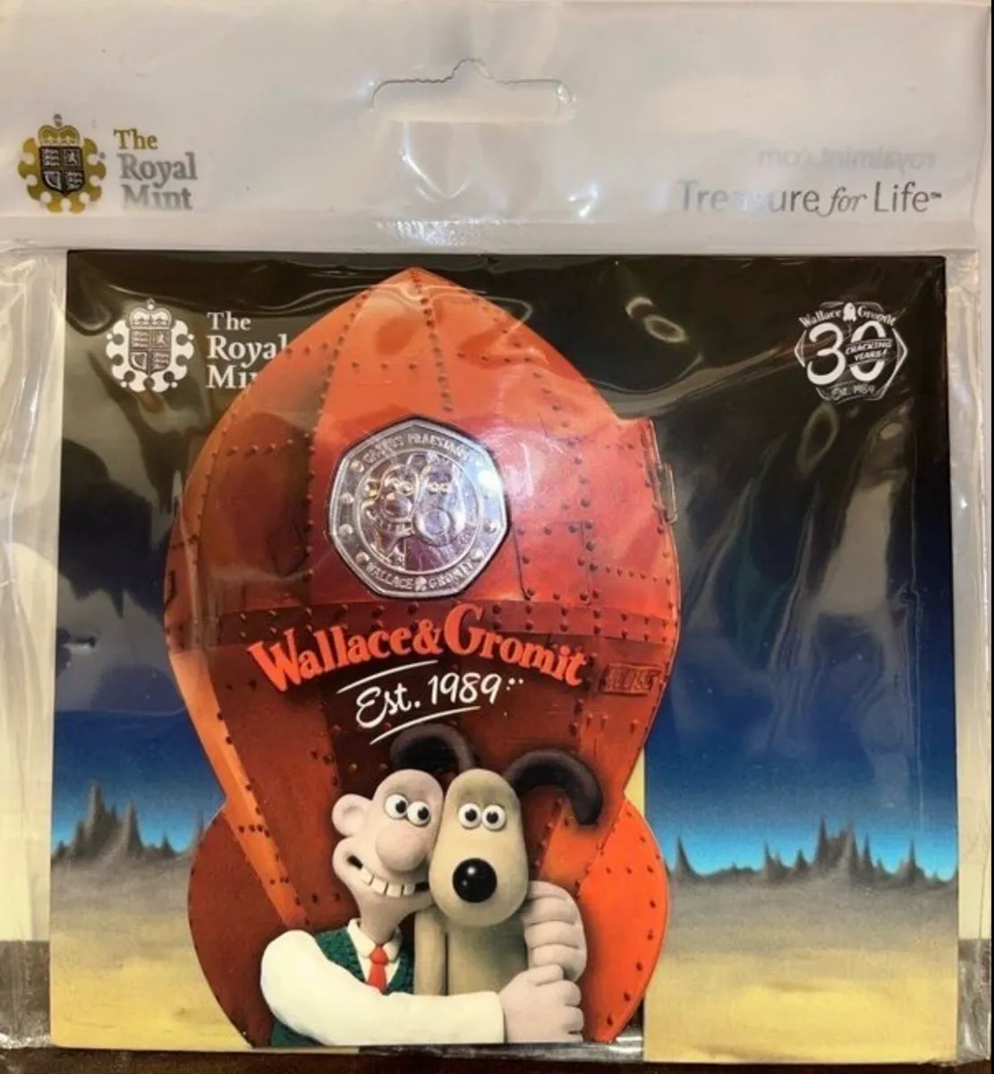 Wallace and Gromit 2019 uncirculated coin - Image 1