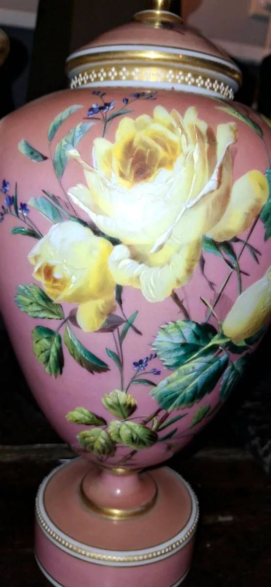 Antique Glass Urn Vase - Image 2