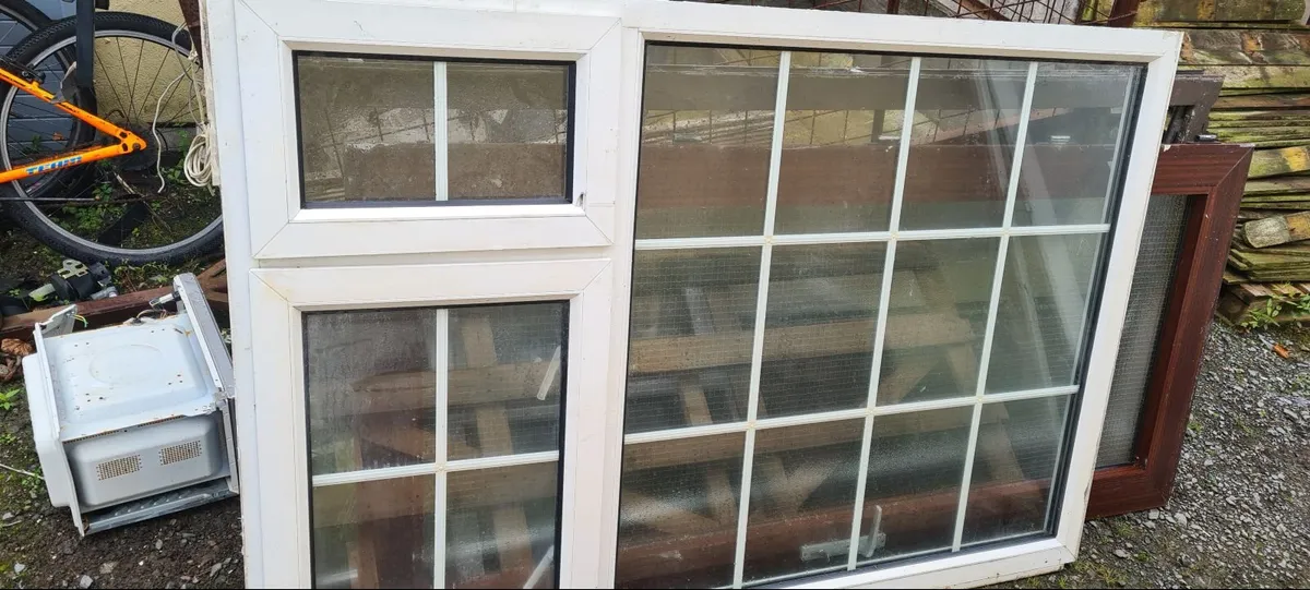 Reclaimed PVC Georgian window 180cm x 122cm