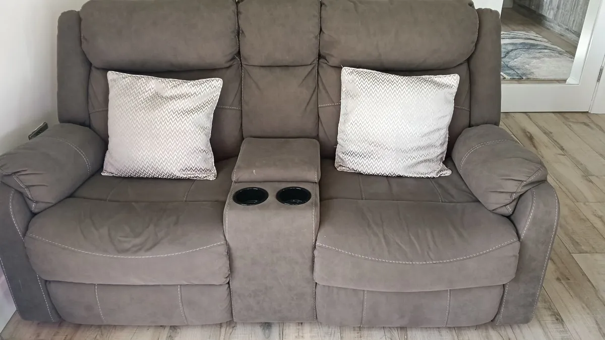 2 seater reclining sofa & armchair - Image 4