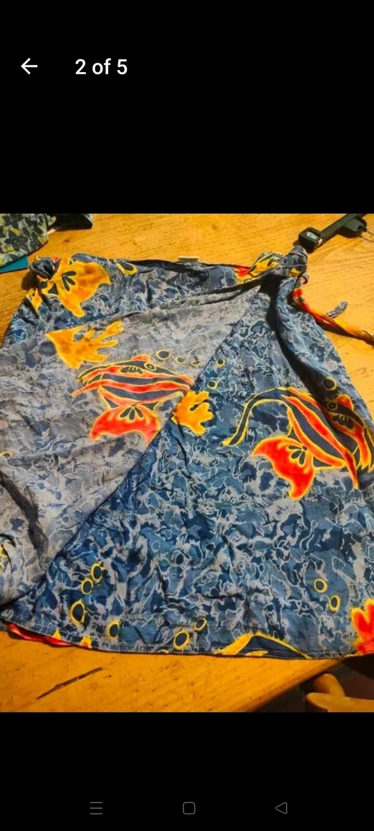 Kreisy cotton mini skirt with fish design. Crossov - Image 4