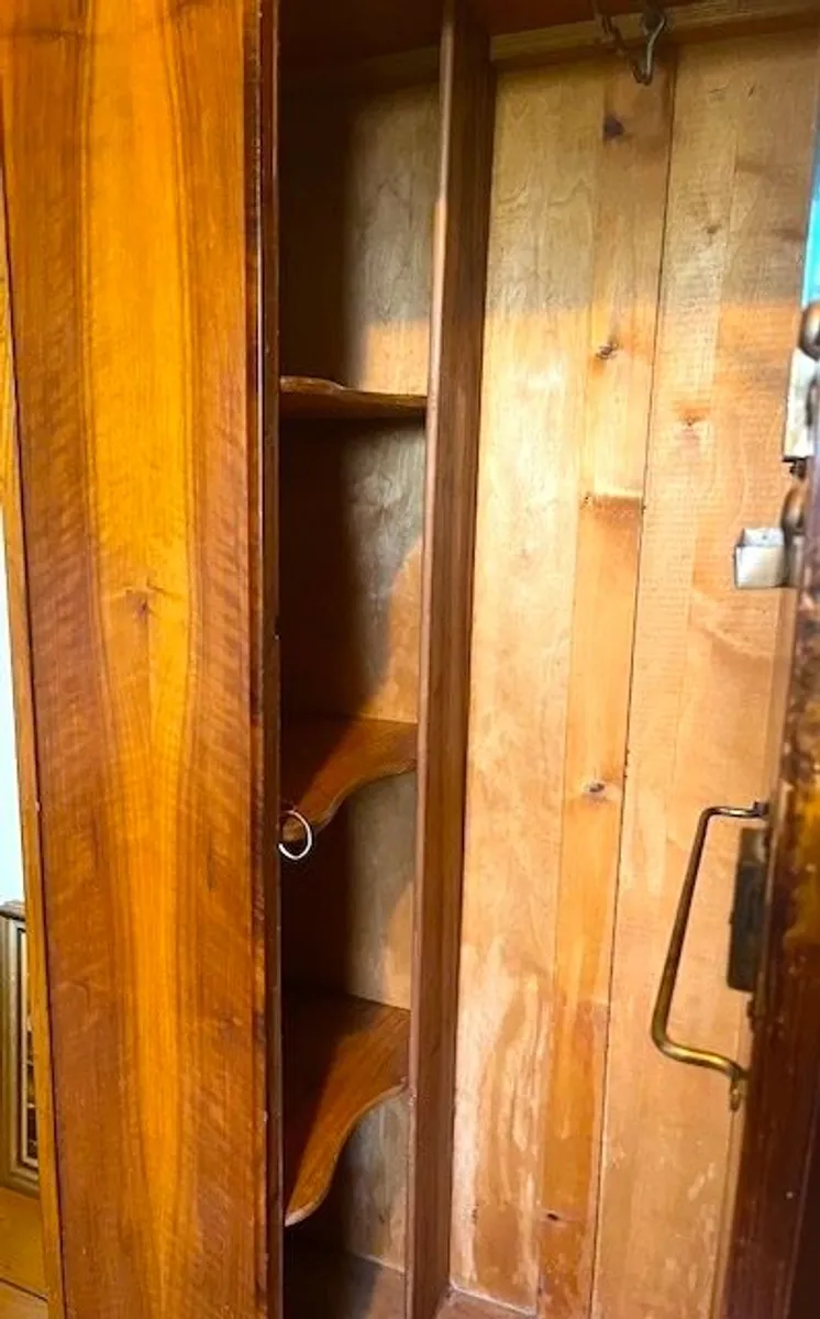 Vintage mid-century art deco wooden wardrobe - Image 4