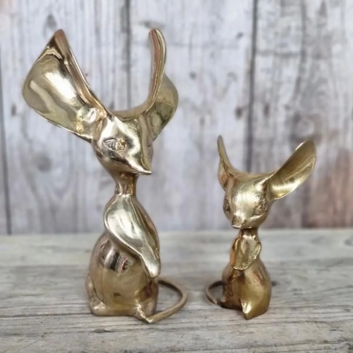 Brass Long Eared Mice Pair KAS1363 - Image 1