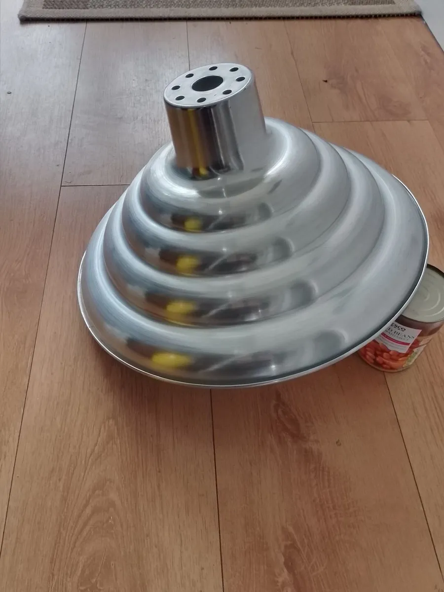 LARGE ALUMINIUM LAMP SHADE. - Image 1