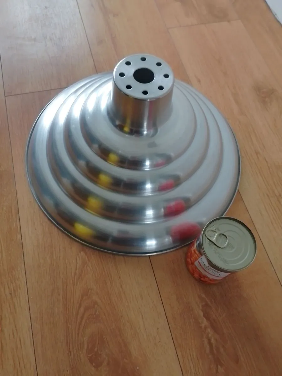 LARGE ALUMINIUM LAMP SHADE. - Image 4