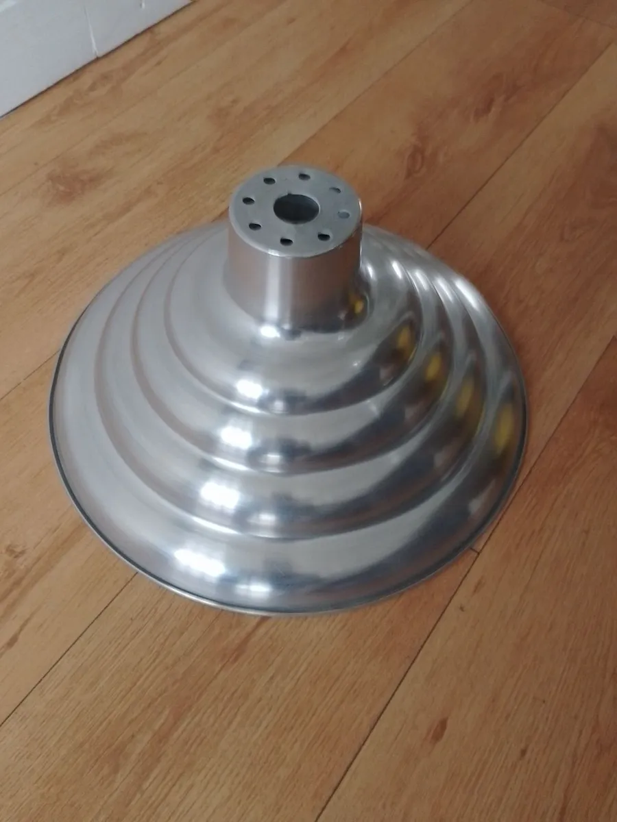 LARGE ALUMINIUM LAMP SHADE. - Image 2