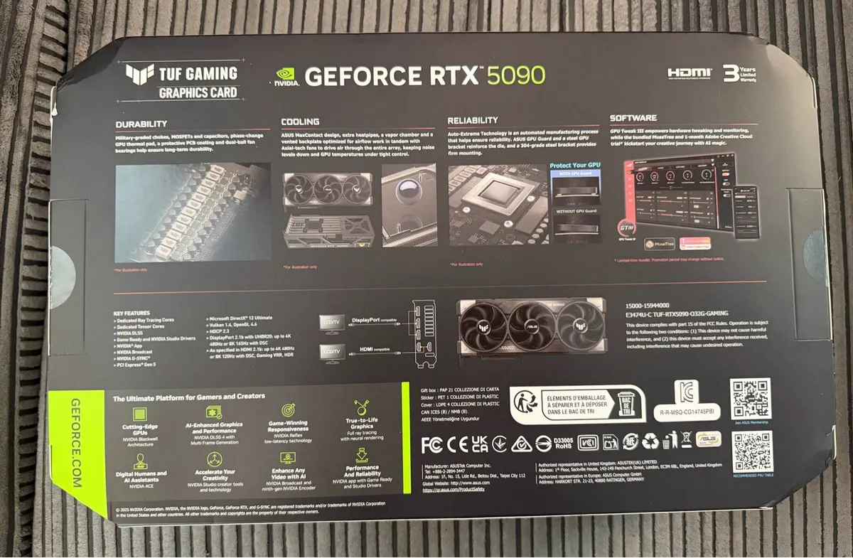 Asus RTX 5090 TUF Brand new / Sealed - Image 2