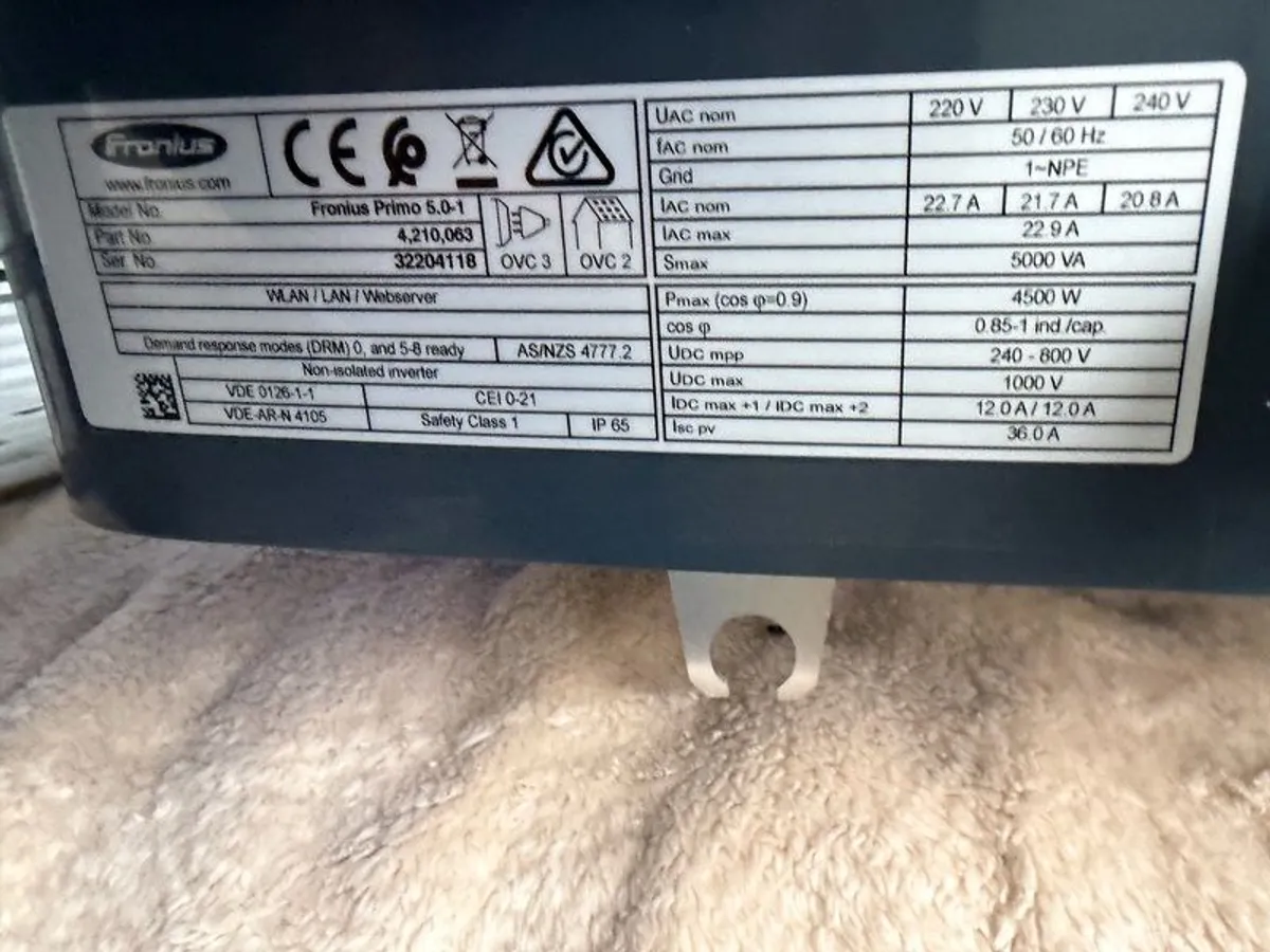 Fronius Primo 5.0kw inverter - Image 2