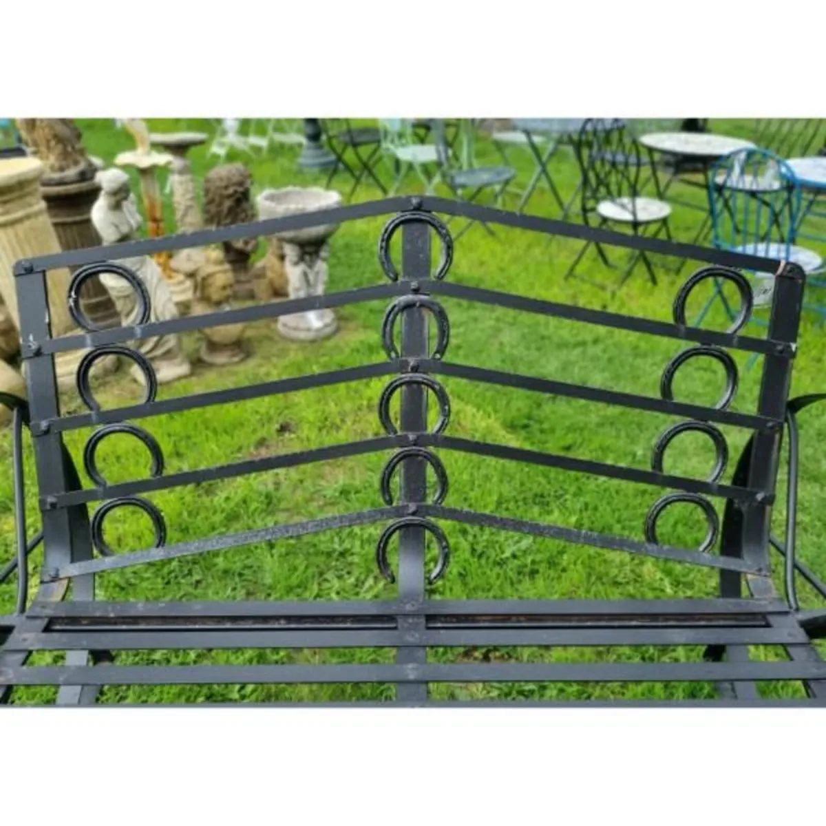 Cart Wheel Bench Black KAS1355 - Image 3